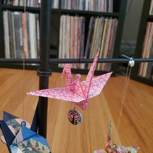 Set of 4 Beaded Japanese Origami Peace Cranes - Picture 10 of 12